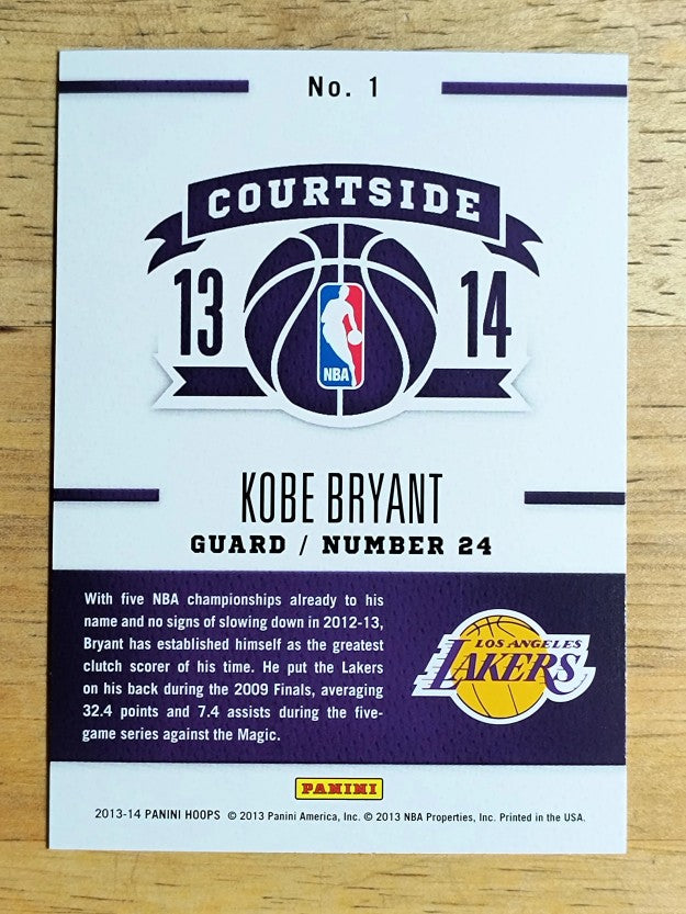 2013-14 Hoops Courtside #1 Kobe Bryant