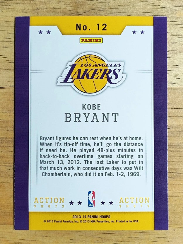 2013-14 Hoops Action Shots #12 Kobe Bryant