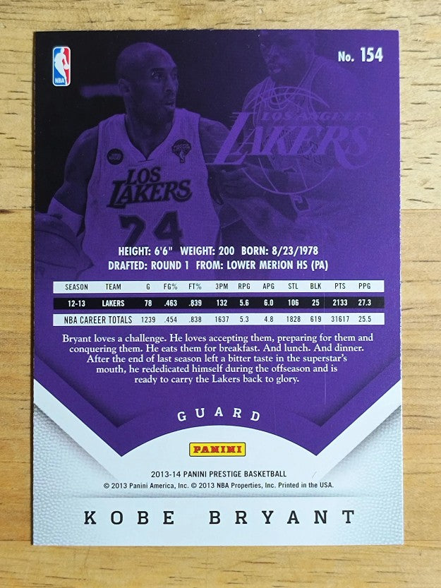 2013-14 Prestige #154 Kobe Bryant