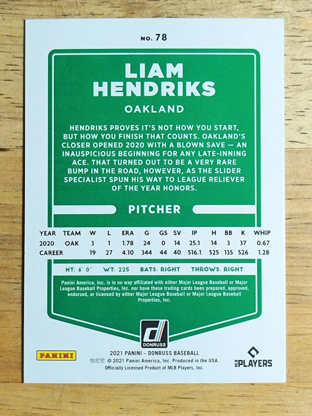 2021 Donruss #78 Liam Hendriks