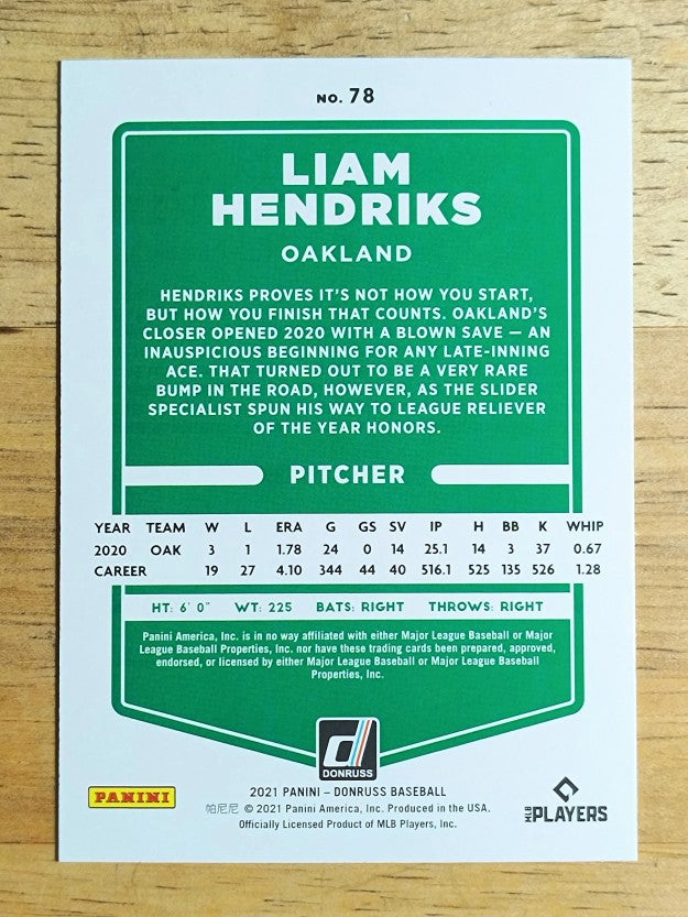 2021 Donruss #78 Liam Hendriks