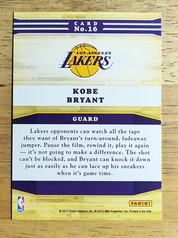 2012-13 Hoops Franchise Greats #16 Kobe Bryant