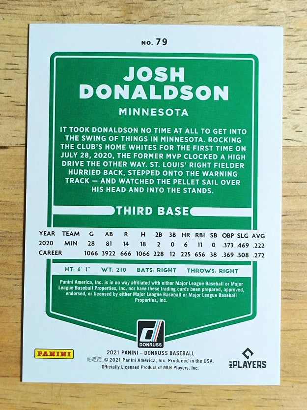 2021 Donruss #79 Josh Donaldson