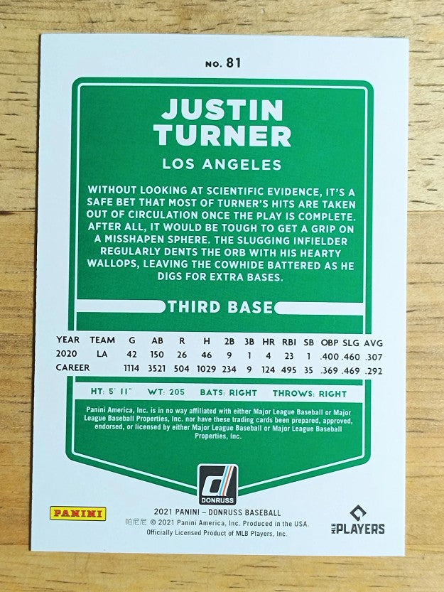 2021 Donruss #81 Justin Turner
