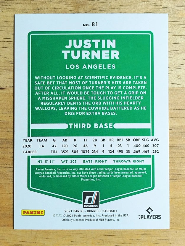 2021 Donruss #81 Justin Turner
