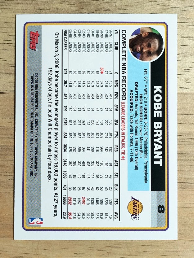 2006-07 Topps #8 Kobe Bryant