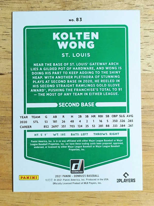 2021 Donruss #83 Kolten Wong