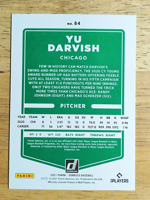 2021 Donruss #84 Yu Darvish