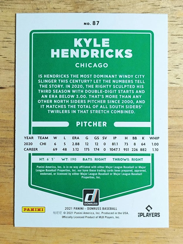 2021 Donruss #87 Kyle Hendricks