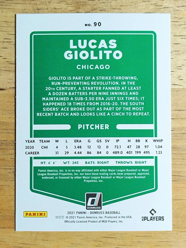 2021 Donruss #90 Lucas Giolito