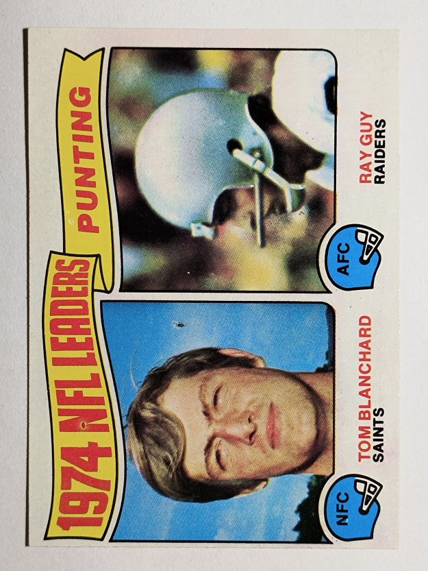 1975 Topps #6 Punting Leaders/Tom Blanchard/Ray Guy (NM)