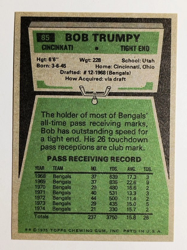 1975 Topps #85 Bob Trumpy (MINT)