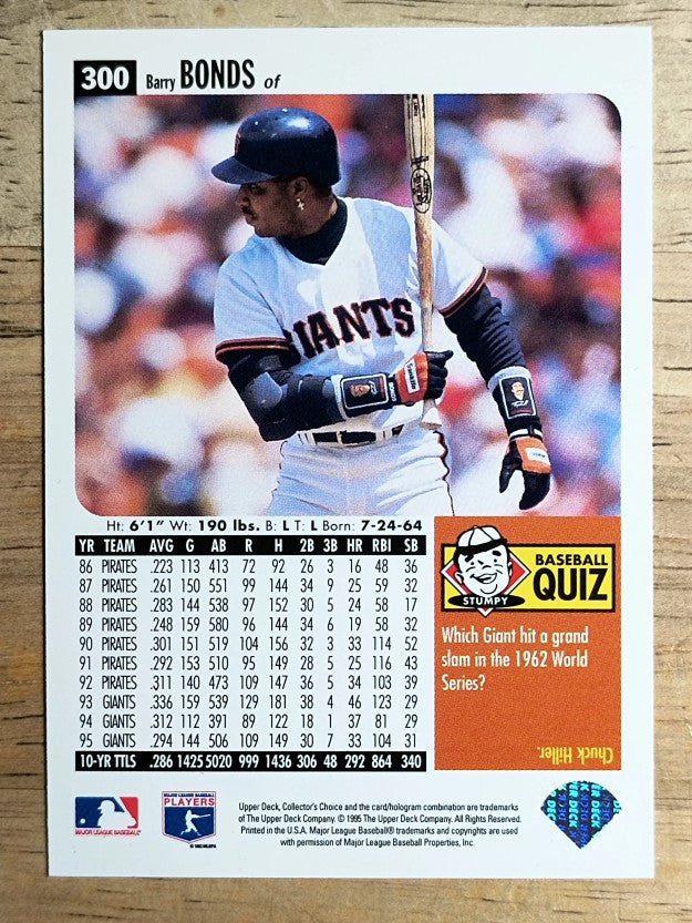 1996 Collector's Choice #300 Barry Bonds