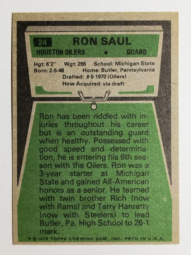 1975 Topps #24 Ron Saul (MINT)