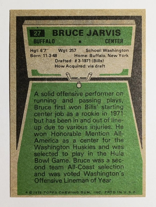1975 Topps #27 Bruce Jarvis (MINT)