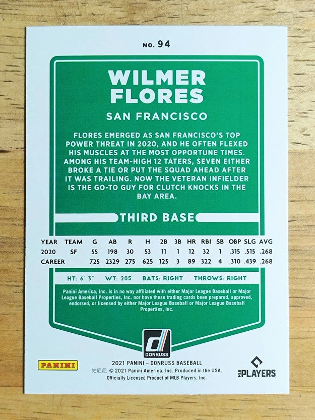 2021 Donruss #94 Wilmer Flores