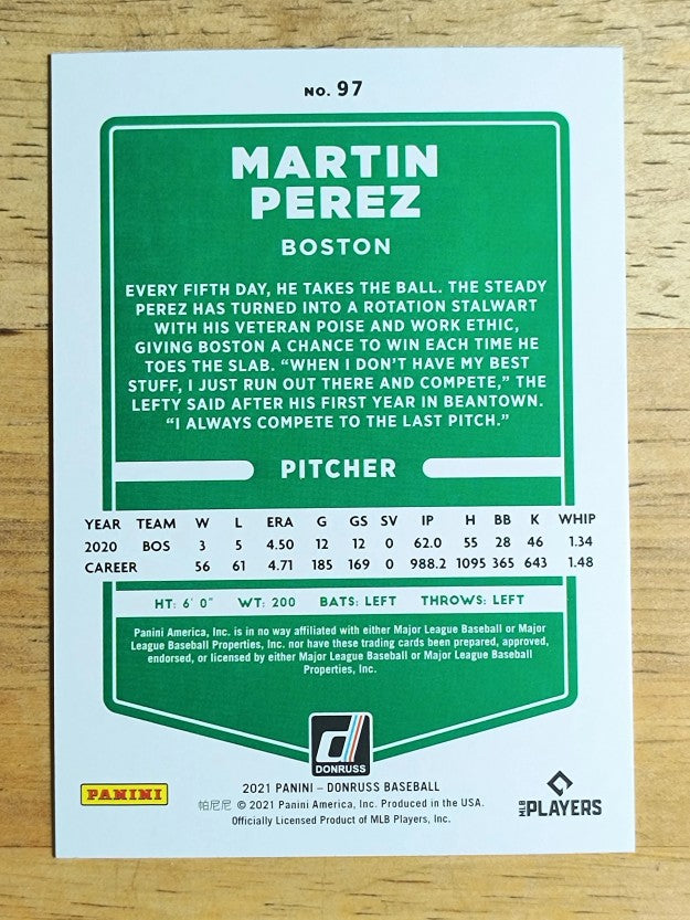 2021 Donruss #97 Martin Perez