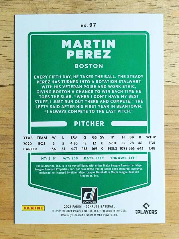 2021 Donruss #97 Martin Perez