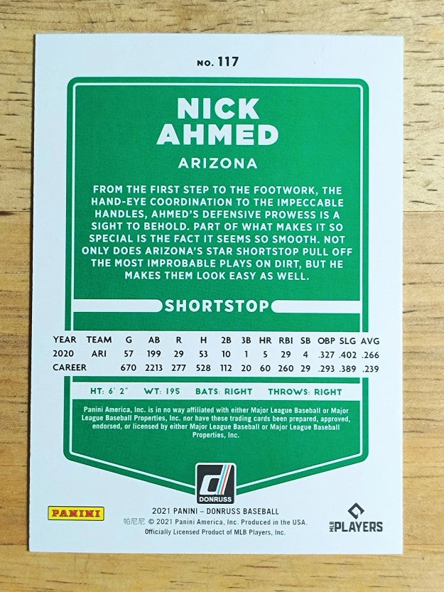 2021 Donruss #117 Nick Ahmed