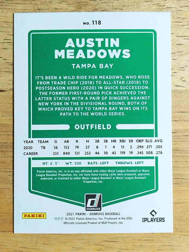 2021 Donruss #118 Austin Meadows