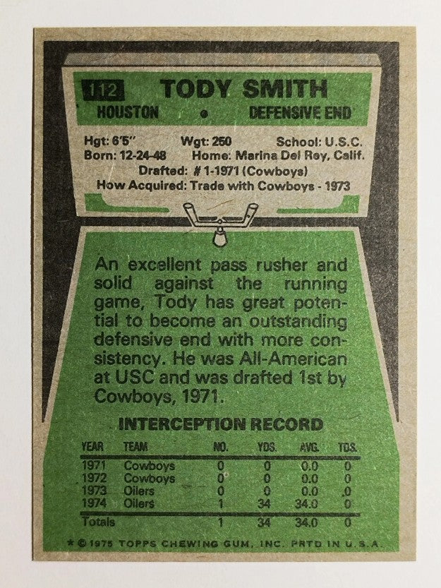 1975 Topps #112 Tody Smith (MINT)