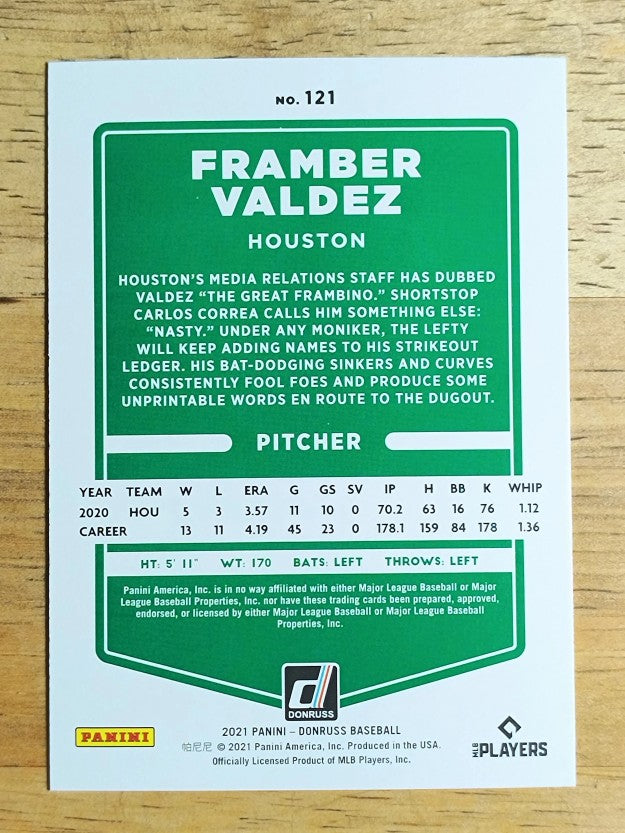 2021 Donruss #121 Framber Valdez