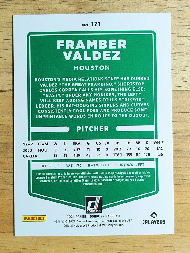 2021 Donruss #121 Framber Valdez