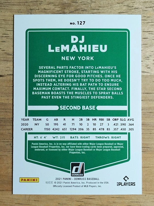 2021 Donruss #127 DJ LeMahieu