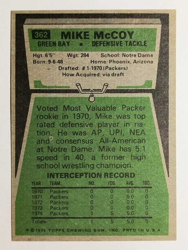 1975 Topps #362 Mike McCoy (MINT)