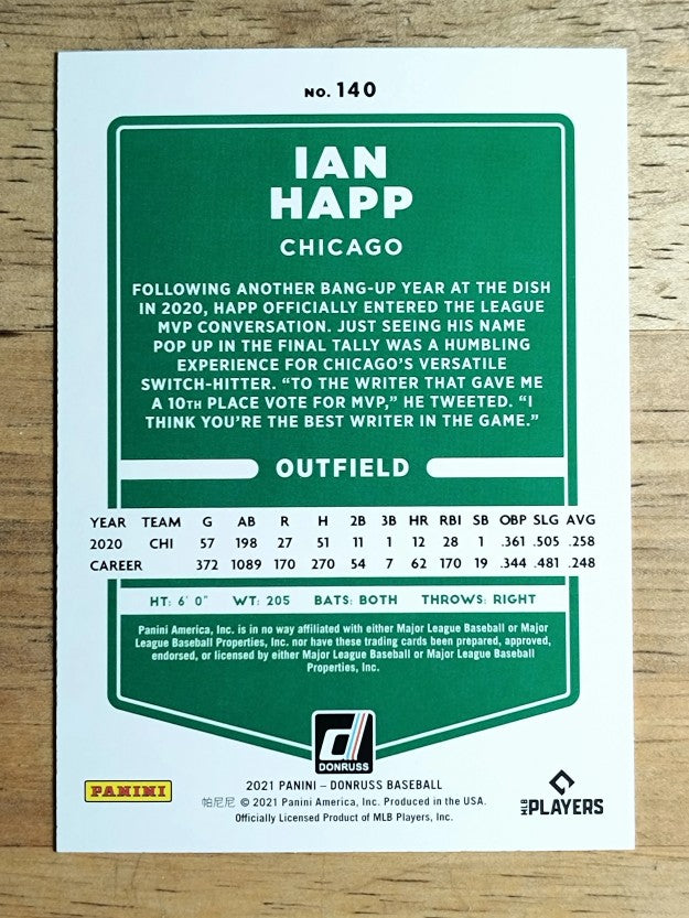 2021 Donruss #140 Ian Happ