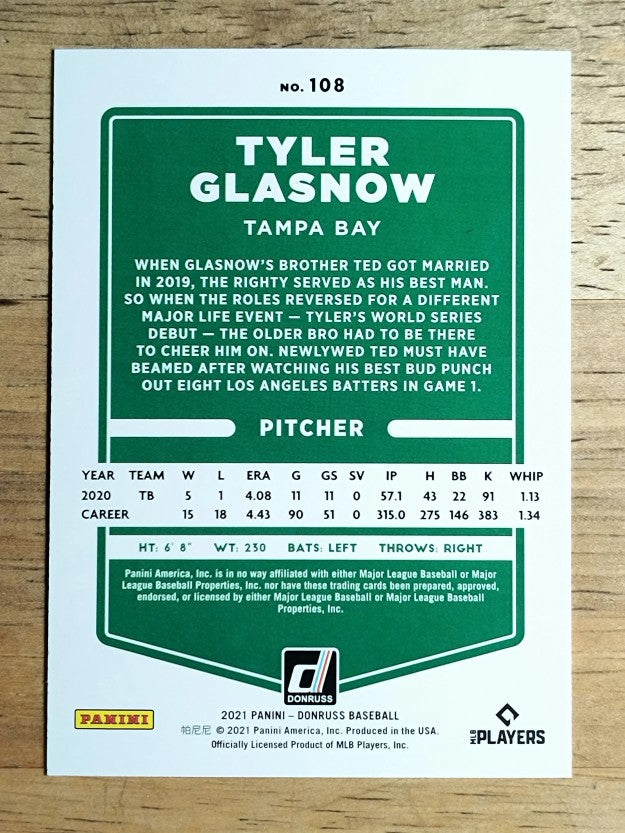 2021 Donruss #108 Tyler Glasnow