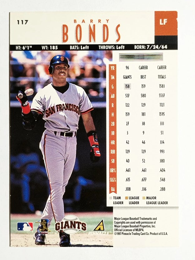 1997 New Pinnacle #117 Barry Bonds