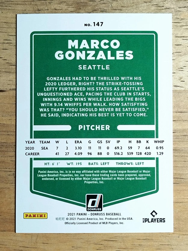2021 Donruss #147 Marco Gonzales