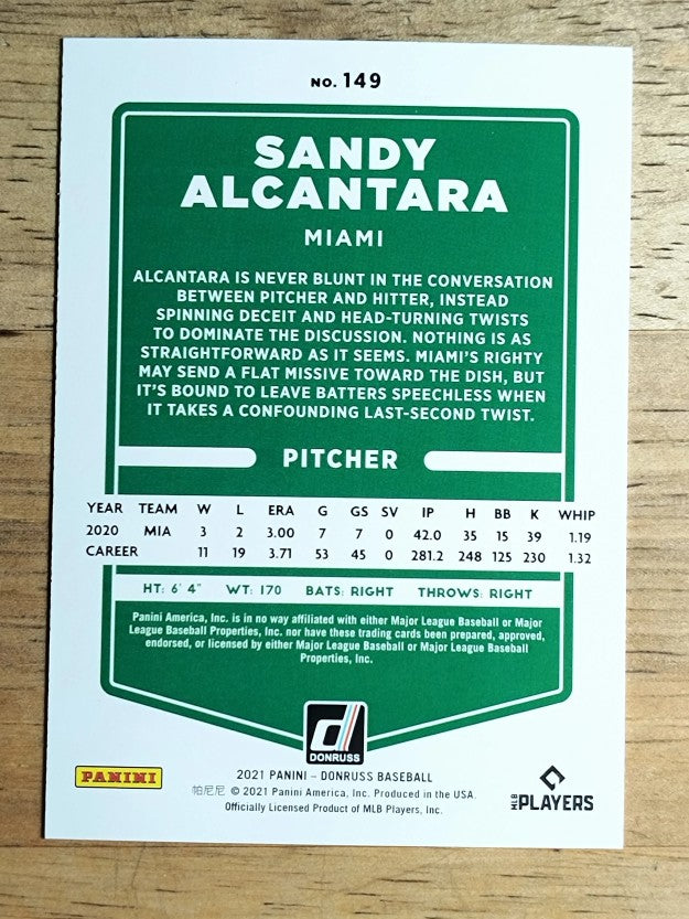 2021 Donruss #149 Sandy Alcantara