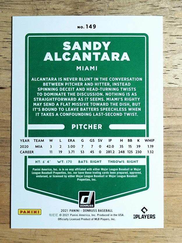 2021 Donruss #149 Sandy Alcantara