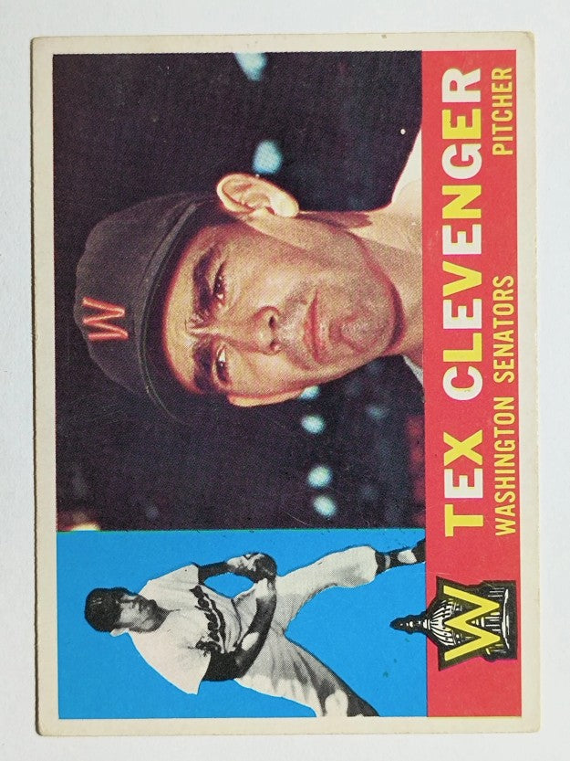 1960 Topps #392A Tex Clevenger WB (VGEX)
