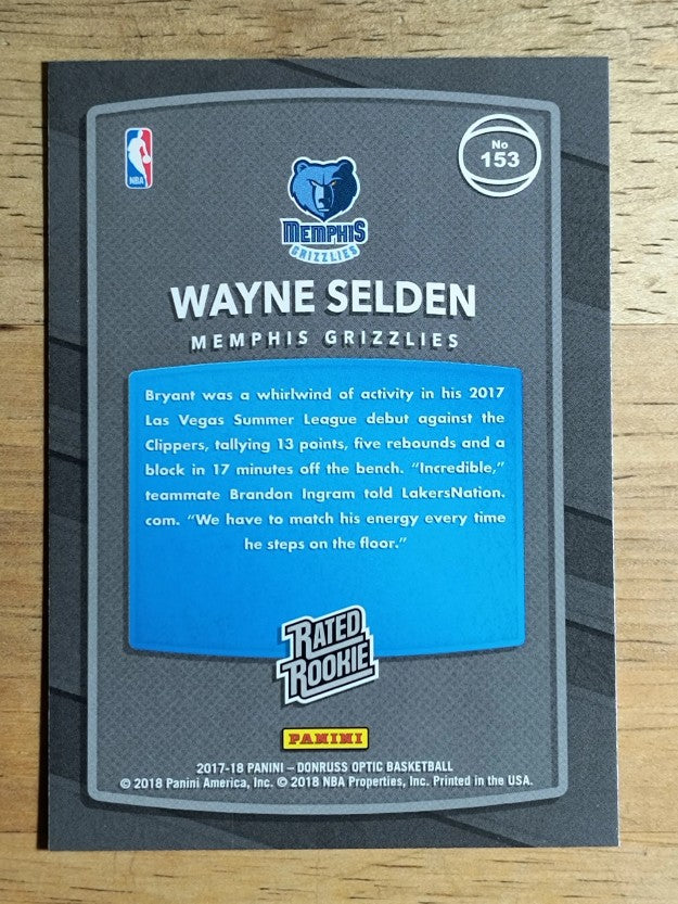2017-18 Donruss Optic #153 Wayne Selden RR RC