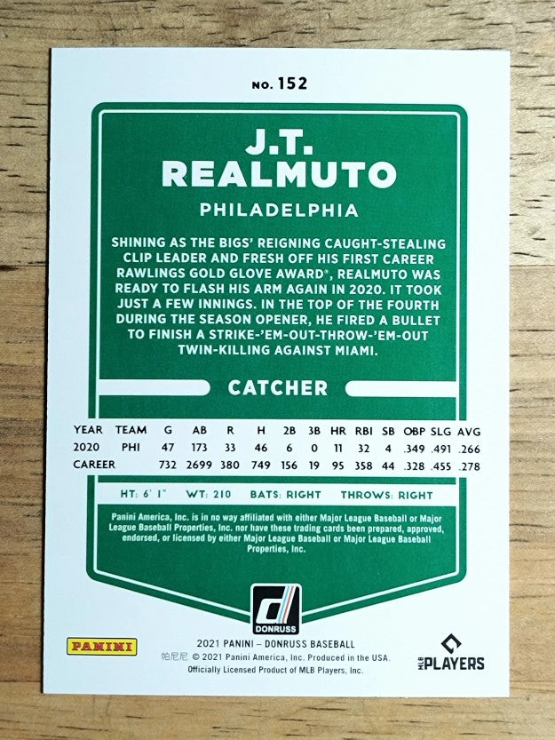 2021 Donruss #152 J.T. Realmuto