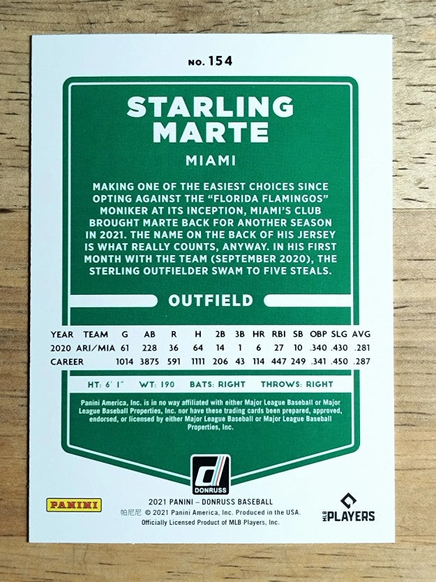 2021 Donruss #154 Starling Marte