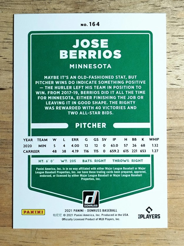 2021 Donruss #164 Jose Berrios