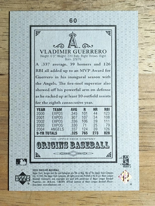 2005 Origins Old Judge #60 Vladimir Guerrero
