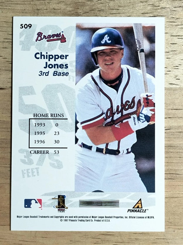 1997 Score Premium Stock Hobby Reserve #509 Chipper Jones GY