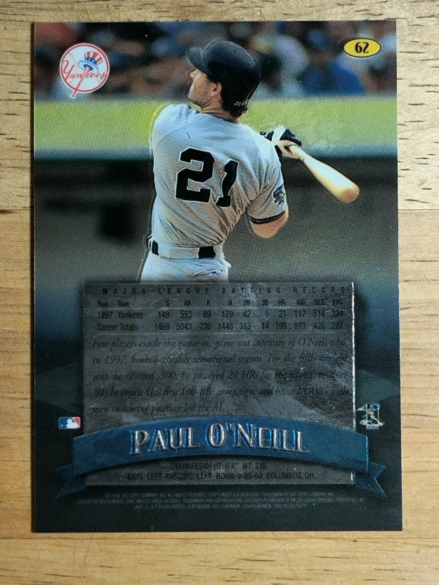1998 Finest No-Protectors #62 Paul O'Neill