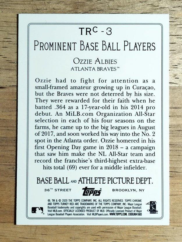 2020 Topps Update Turkey Red '20 Chrome #TRC3 Ozzie Albies