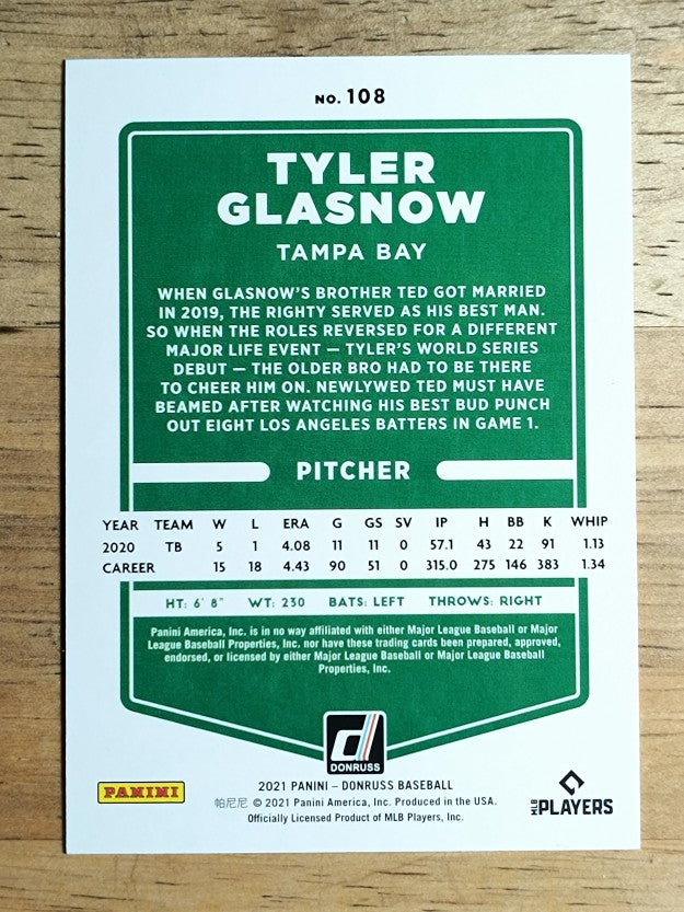 2021 Donruss #108 Tyler Glasnow