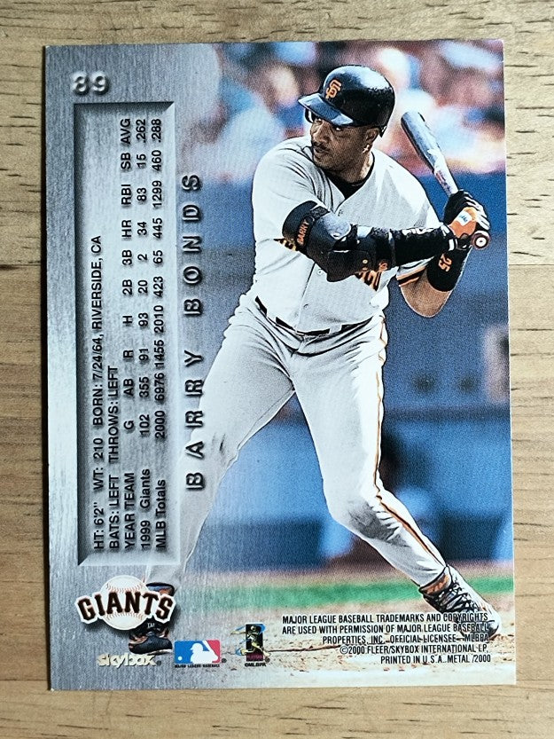 2000 Metal #89 Barry Bonds