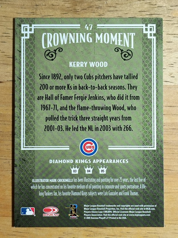 2005 Diamond Kings Framed Red #47 Kerry Wood