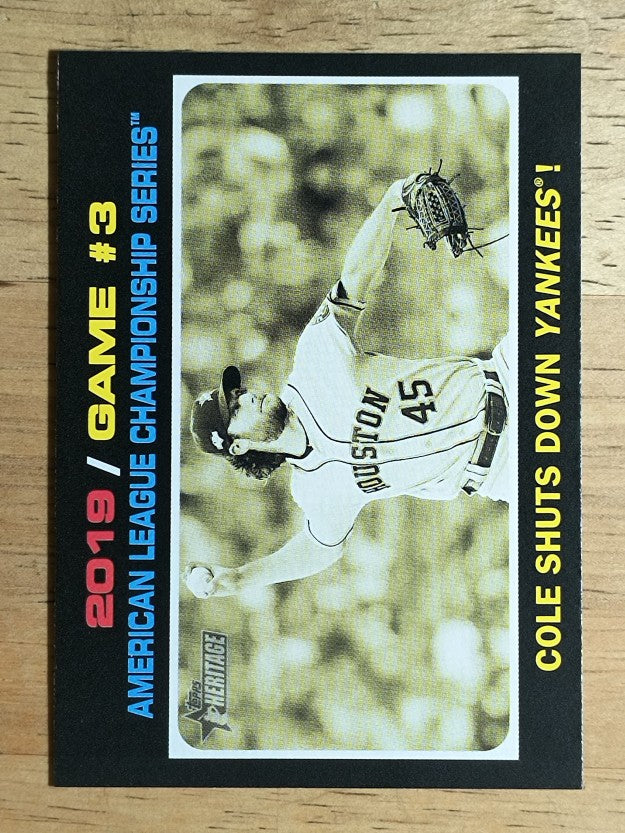2020 Topps Heritage #197 Gerrit Cole PO HL