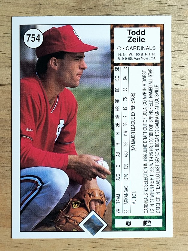 1989 Upper Deck #754 Todd Zeile RC