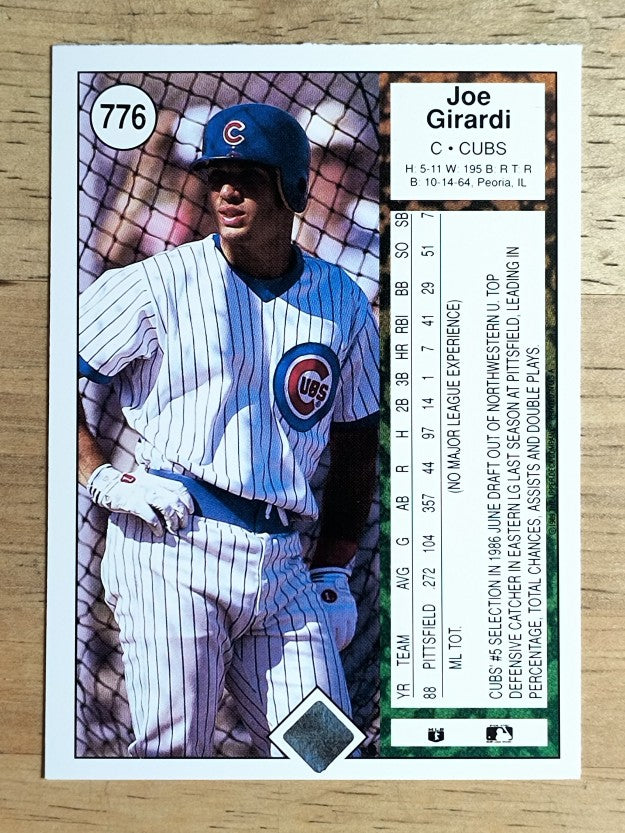 1989 Upper Deck #776 Joe Girardi RC